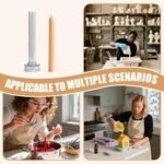BI-PCM30 Taper Candle Making Mold Kit, Clear Plastic, 20cm/7.87in Height, Non-Stick Design, Reusable DIY Supplies for Home Decor and Church Candles - Image 7