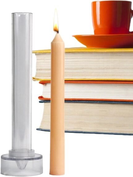 BI-PCM30 Taper Candle Making Mold Kit, Clear Plastic, 20cm/7.87in Height, Non-Stick Design, Reusable DIY Supplies for Home Decor and Church Candles