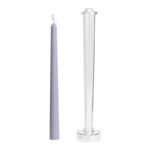 BI-PCM4 Taper Candle Mold, 10.2 Inch Clear Polycarbonate Tapered Candlesticks Candle Molds, for Wedding, Parties, Dinner, Home Decor - Image 2