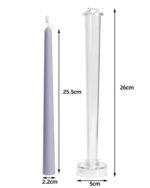 BI-PCM4 Taper Candle Mold, 10.2 Inch Clear Polycarbonate Tapered Candlesticks Candle Molds, for Wedding, Parties, Dinner, Home Decor - Image 4