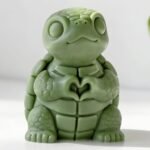 Heart in Hand Turtle Animal Cylinder Candle & Resin Mold - Resin Casting Silicone Molds for Home Decor & Candle Making Mold