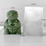 Heart in Hand Turtle Animal Cylinder Candle & Resin Mold - Resin Casting Silicone Molds for Home Decor & Candle Making Mold - Image 2