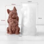 Couple Animal Dog Cylinder Candle & Resin Mold - Resin Casting Silicone Molds for Home Decor & Candle Making Mold - Image 2
