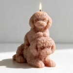 Couple Animal Dog Cylinder Candle & Resin Mold - Resin Casting Silicone Molds for Home Decor & Candle Making Mold