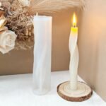 Spiral Long Rod Taper Candle Molds for Candle Making Supplies, 3D Silicone Molds for Candles Side-Cut Long Pillar Wax Silicone Mold Column Wax Mold Home Decorations Handmade Scented Candles Moulds - Image 4