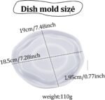Coaster Mould I Silicone Irregular Clouds Epoxy Resin Deep Casting Tray I for Homemade Ornament DIY Art Crafts Jewelry Storage Box Ring Trinket Container Home Table Decoration (Round) - Image 2