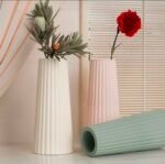 Striped Vase Silicone Mold for Resin Casting 8 inch Tall Flower Pot Mould for Epoxy Gypsum Concrete Cement Wax Candles DIY Pen Holder Home Decor Art Craft - Image 2