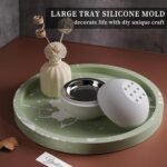 Big Round Tray Mold with Edges 8.3in Silicone Concrete Molds Large Storage Container Plate for Epoxy Resin DIY Cement Art Craft Accessories Home Decor - Image 5