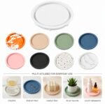 Big Round Tray Mold with Edges 8.3in Silicone Concrete Molds Large Storage Container Plate for Epoxy Resin DIY Cement Art Craft Accessories Home Decor - Image 3