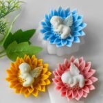 Baby Rose Flower Succulent Candle Mold - Baby Style - Resin Casting Silicone Molds for Home Decor & Candle Making Wave Spiral Mold - Image 4