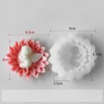 Baby Rose Flower Succulent Candle Mold - Baby Style - Resin Casting Silicone Molds for Home Decor & Candle Making Wave Spiral Mold - Image 2