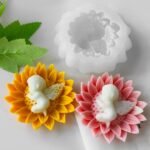 Baby Rose Flower Succulent Candle Mold - Baby Style - Resin Casting Silicone Molds for Home Decor & Candle Making Wave Spiral Mold - Image 5