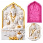 LAXMI Goddess Idol Sculpture Temple Silicone Mold Flexible and Reusable Silicone Mould