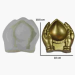 ARPAN DIYA CANDLE MOULD HANDS HOLDING DIYA SILICONE MOLD - Image 2