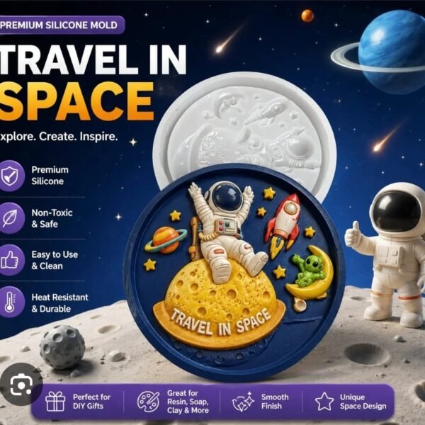 TRAVEL IN SPACE MOULD Space Themed Food Safe Silicone Mold