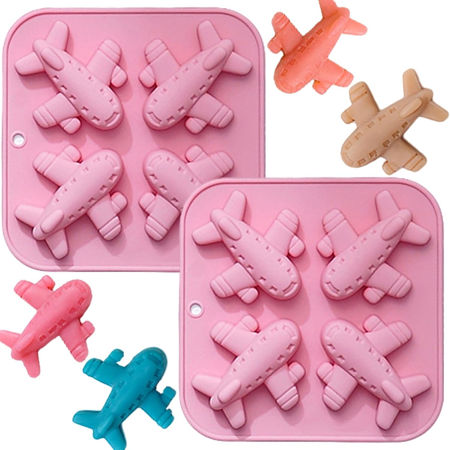 BI-DIY3 Airplane Silicone Chocolate Molds Aircraft Themed Baking Molds For Candy Chocolate - Image 1