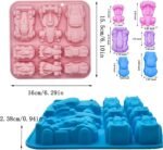 3D Racing Car Silicone Molds 9-Cavity Jello, Chocolate, DIY Baking Tools - Ideal for Chocolate Cakes Decor, Desserts, Gummy Candy, Mousse, Pastries, Cupcake Toppers, Soaps,jelly - Image 2