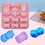 3D Racing Car Silicone Molds 9-Cavity Jello, Chocolate, DIY Baking Tools - Ideal for Chocolate Cakes Decor, Desserts, Gummy Candy, Mousse, Pastries, Cupcake Toppers, Soaps,jelly - Image 5