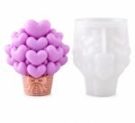 Heart Bouquet Silicone Mould for Candle Making, Resin & Jesmonite Casting | Heart Shaped Bouquet Planter/Vase Mould for DIY Crafts, Home Decor & Gifting | Reusable Flexible Silicone Mould