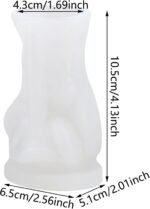 3D Love Couple Silicone Candle Mould with Rose | Valentine Rose Pillar Candle Mould | Wedding Bride Groom Couple Candle Mold for DIY Candle, Resin, Soap & Chocolate Making - Image 3