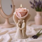 3D Love Couple Silicone Candle Mould with Rose | Valentine Rose Pillar Candle Mould | Wedding Bride Groom Couple Candle Mold for DIY Candle, Resin, Soap & Chocolate Making - Image 7