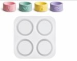 4 In 1Tealight Candle Holder Resin Molds Silicon Tea Light Candle Vessel Mold for Resin, Epoxy for DIY Crafts, Trinket Container, Candlestick, Wedding, Home Deco