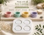 4 In 1Tealight Candle Holder Resin Molds Silicon Tea Light Candle Vessel Mold for Resin, Epoxy for DIY Crafts, Trinket Container, Candlestick, Wedding, Home Deco - Image 3