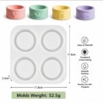 4 In 1Tealight Candle Holder Resin Molds Silicon Tea Light Candle Vessel Mold for Resin, Epoxy for DIY Crafts, Trinket Container, Candlestick, Wedding, Home Deco - Image 2