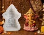 3D Ganesh Candle Silicone Mould Ganesh Shape Candle Molds I 3D Fondant Ganesha Silicone Plaster Epoxy Mould I Ganpati Mold for DIY Handmade Chocolate, Cake Décor, Pyrite, Aromatherapy, Soap, Clay, Resin Art Craft Making, Home Party