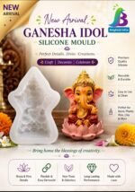 3D Ganesh Candle Silicone Mould Ganesh Shape Candle Molds I 3D Fondant Ganesha Silicone Plaster Epoxy Mould I Ganpati Mold for DIY Handmade Chocolate, Cake Décor, Pyrite, Aromatherapy, Soap, Clay, Resin Art Craft Making, Home Party - Image 3