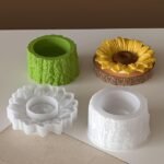 1 Set of Sunflower Storage Box Resin Mold with 1 lid Silicone Molds Epoxy Resin Roughness Shaped Plaster Mold Concrete Clay for Candle Container Home Ornaments, 3D DIY Making Decor Art Crafts - Image 6