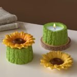 1 Set of Sunflower Storage Box Resin Mold with 1 lid Silicone Molds Epoxy Resin Roughness Shaped Plaster Mold Concrete Clay for Candle Container Home Ornaments, 3D DIY Making Decor Art Crafts - Image 5