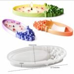 Silicone Oval Floral Tray Candle Mould Decorative Rose & Flower Design Silicone Mould for Candle Making, Resin, Eco Casting, Jesmonite & DIY Crafts Reusable Flexible Mould - Image 2