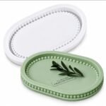 Oval Shape with Round Beads Style Silicone Epoxy Resin Casting Tray I Dish Mold for DIY Homemade Art Crafts Jewelry Storage Box Ring Trinket Container Cup Mat Home Décor (Small)