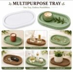 Oval Shape with Round Beads Style Silicone Epoxy Resin Casting Tray I Dish Mold for DIY Homemade Art Crafts Jewelry Storage Box Ring Trinket Container Cup Mat Home Décor (Small) - Image 3