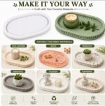 Oval Shape with Round Beads Style Silicone Epoxy Resin Casting Tray I Dish Mold for DIY Homemade Art Crafts Jewelry Storage Box Ring Trinket Container Cup Mat Home Décor (Small) - Image 4
