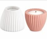 Brightail Infra 2-in-1 Ribbed Silicone Candle Jar Mould for Candle Making | Reusable Fluted Cylinder Mould for Casting With Resin, Jesmonite, Concrete | Decorative Geometric Candle Holder & Home Décor DIY Craft Mould