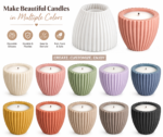 Brightail Infra 2-in-1 Ribbed Silicone Candle Jar Mould for Candle Making | Reusable Fluted Cylinder Mould for Casting With Resin, Jesmonite, Concrete | Decorative Geometric Candle Holder & Home Décor DIY Craft Mould - Image 2