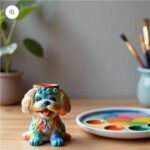 Cute Dog Silicone Candle & Planter Mold for DIY Crafts – Flexible Reusable Silicone Mould for Resin, Plaster, Jesmonite, Cement & Wax – Multipurpose Dog-Shaped Mould for Candle Making, Planters & Decor - Image 4