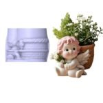 Silicone Mold Cute Angel Baby Planter Pot Design for Eco Resin Casting DIY Succulent Pot Candle Holder Pen Stand Home Decor Craft Mold - Image 2