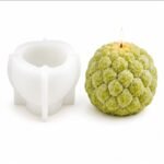 Custard Apple Shape Silicone Candle Mold - 3D Fruit Silicone Casting Candle Mould | DIY Silicone Candle Making Mould | DIY Cake Soap Supplies