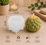 Custard Apple Shape Silicone Candle Mold - 3D Fruit Silicone Casting Candle Mould | DIY Silicone Candle Making Mould | DIY Cake Soap Supplies - Image 2