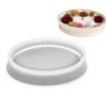 Brightail Infra Oval Stripe Silicone Mould for Candle Jar Storage Can Be Made With Gypsum, Jesmonite, Resin, Terazzo, Eco Casting