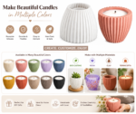 Brightail Infra 2-in-1 Ribbed Silicone Candle Jar Mould for Candle Making | Reusable Fluted Cylinder Mould for Casting With Resin, Jesmonite, Concrete | Decorative Geometric Candle Holder & Home Décor DIY Craft Mould - Image 4