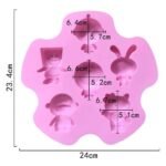 Doremon & Cartoon Character Silicone Mold for Chocolate, Fondant, Candy, Cookies, Jelly, Ice Cubes, Soap, Wax Melts, Epoxy Resin, UV Resin, Plaster, Clay & DIY Craft Decoration Supplies - Image 2