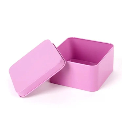 PINK SQUARE TIN JAR BI-MJ4