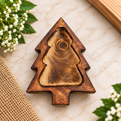 CHRISTMAS WOODEN TRAY BI-WS7