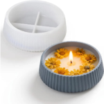 BIG ROUND RIBBED CANDLE BOWL BI-JM164