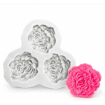 3 CAVITY ROSE FLOWER MOLD BI-F16