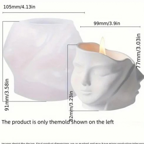 FACE DESIGN CANDLE JAR MOLD BI-JM196
